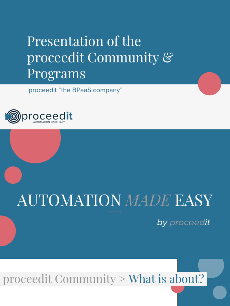 Proceedit 20230527 Community - Presentation of The Proceedit Community ...
