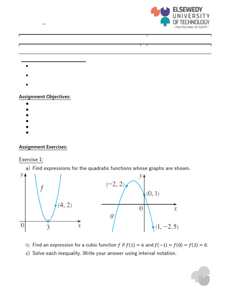 Assignment 1 (Applied Math I) | PDF