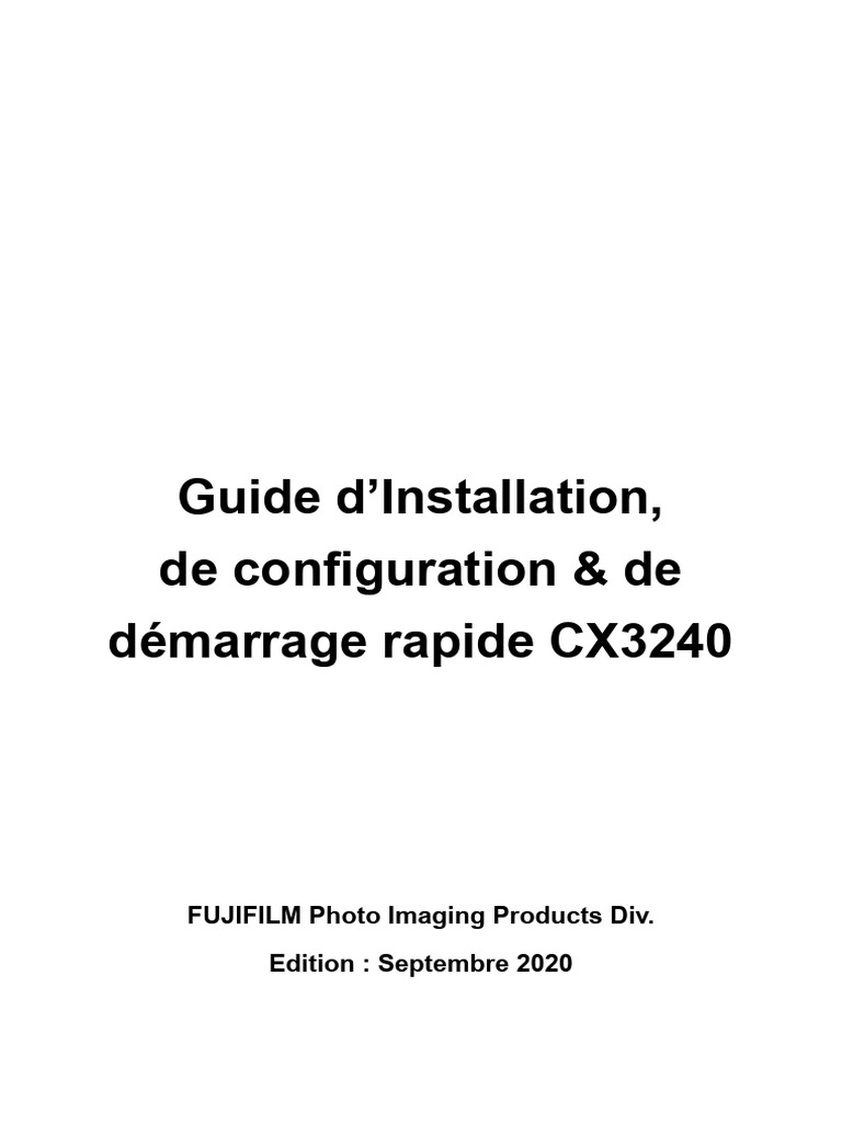 CX3240 Guide Demarrage Rapide Installation Et Configuration-FR | PDF
