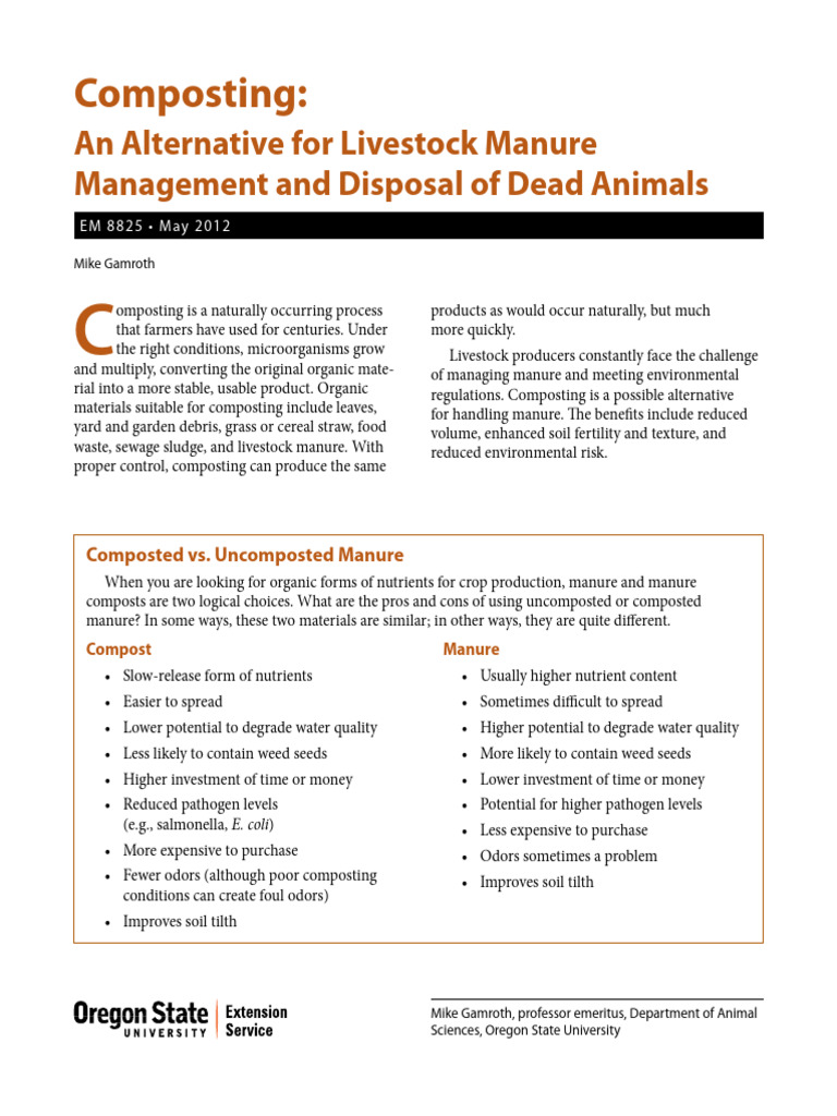 Curated visual reference: Picture Idea: Composting An Alternative For Livestock Manure Management