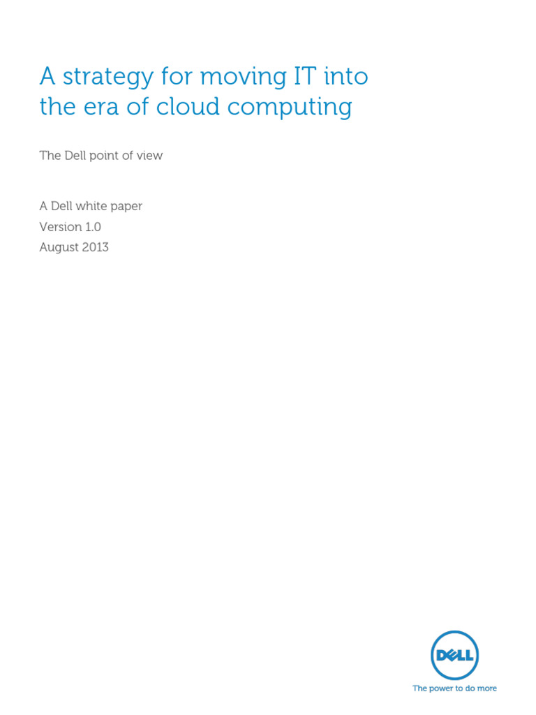 Dell Cloud Strategy WP - Eg | PDF