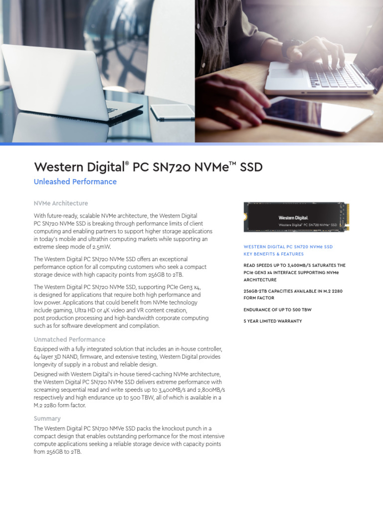 Data Sheet PC sn720 Compute | PDF