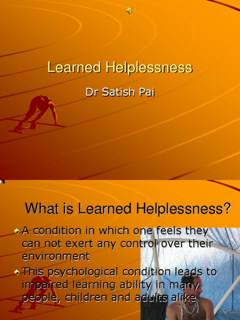 Learned Helplessness Motivation SelfImprovement