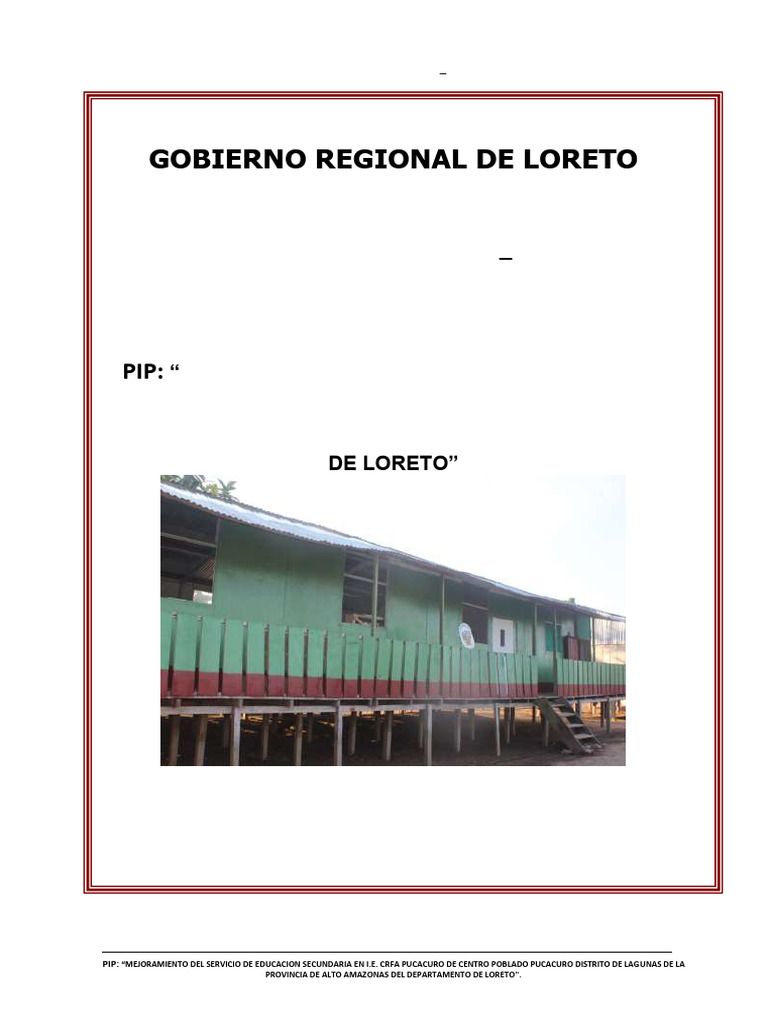Gobierno Regional de Loreto | PDF