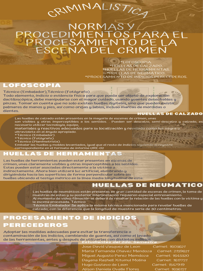 Normas y Procedimientos para El Procesamiento de La Escena Del Crimen | PDF