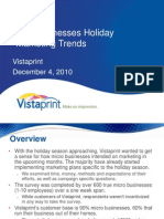 Micro Businesses Holiday Marketing Trends: Vistaprint December 4, 2010