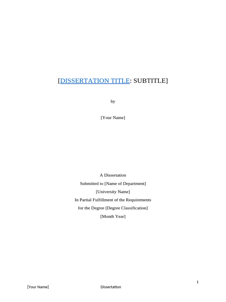 Dissertation Template | PDF