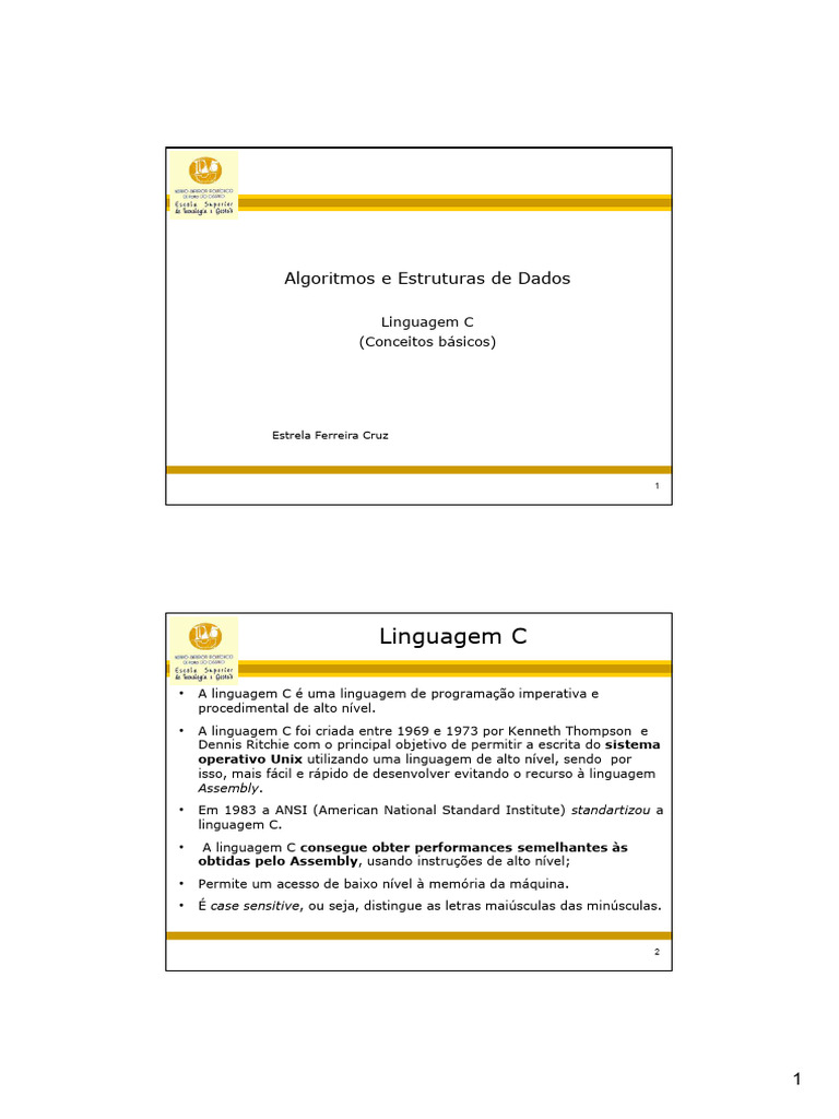 Aula 2 e 3 LingC - InicioInstSelecao | PDF