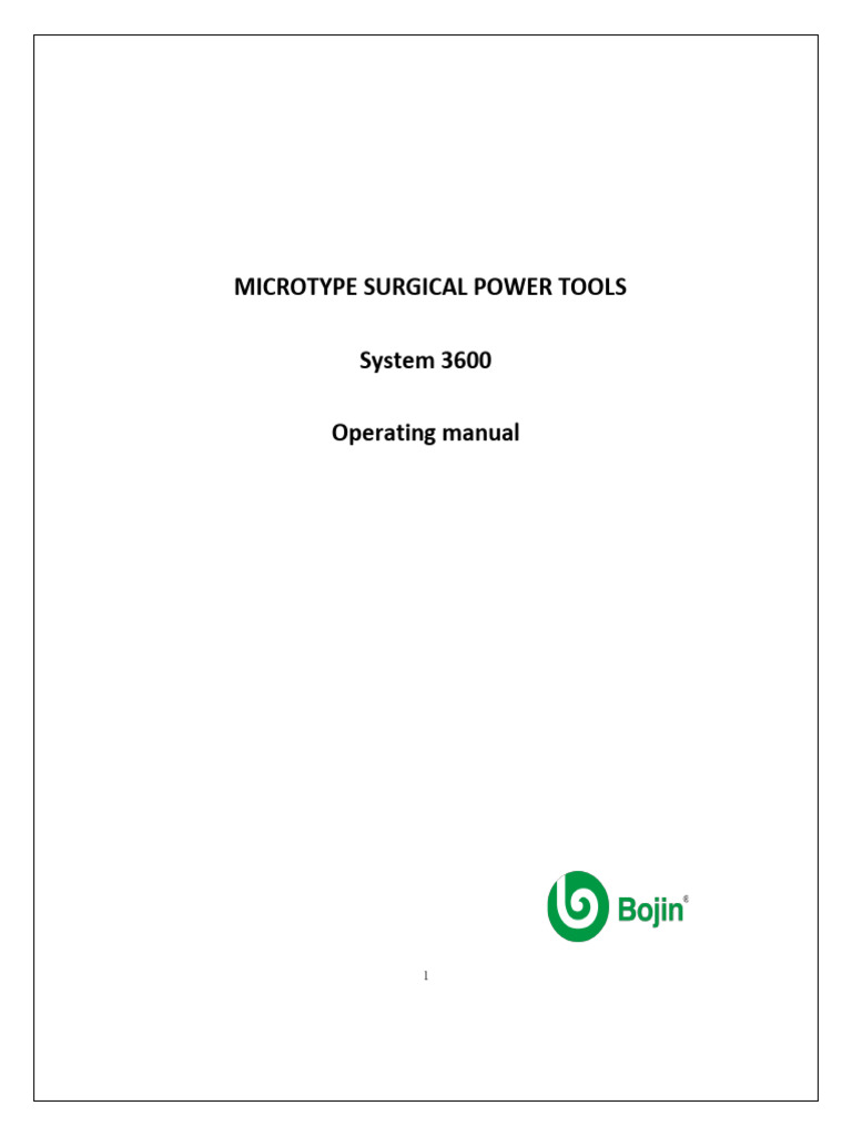 Microtype Surgical Power Tools Manual | PDF | Mains Electricity ...