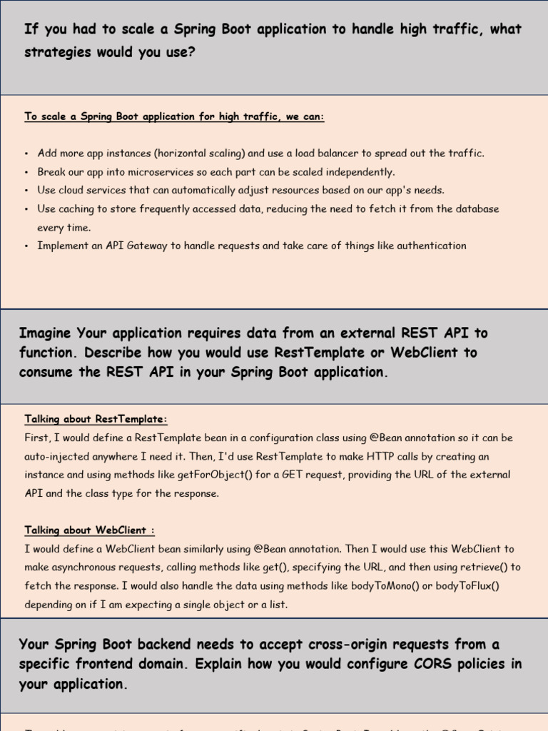 Step 6 - Spring Boot Scenario-Based Interview Questions and Answers | PDF