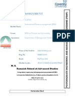 Assignment: ACF506 International Finance Management (IFM)