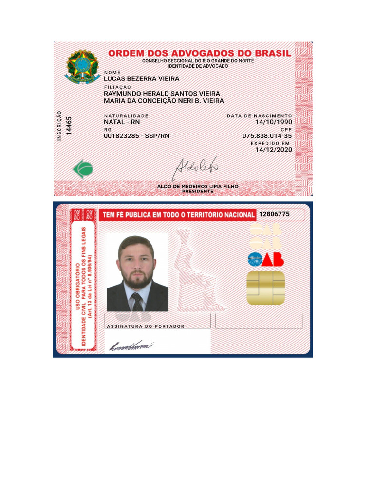 05 Carteira Da OAB Lucas Bezerra | PDF