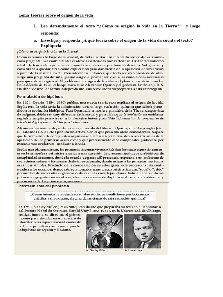 2024 Origen de La Vida TP II Cuatrimestre | PDF
