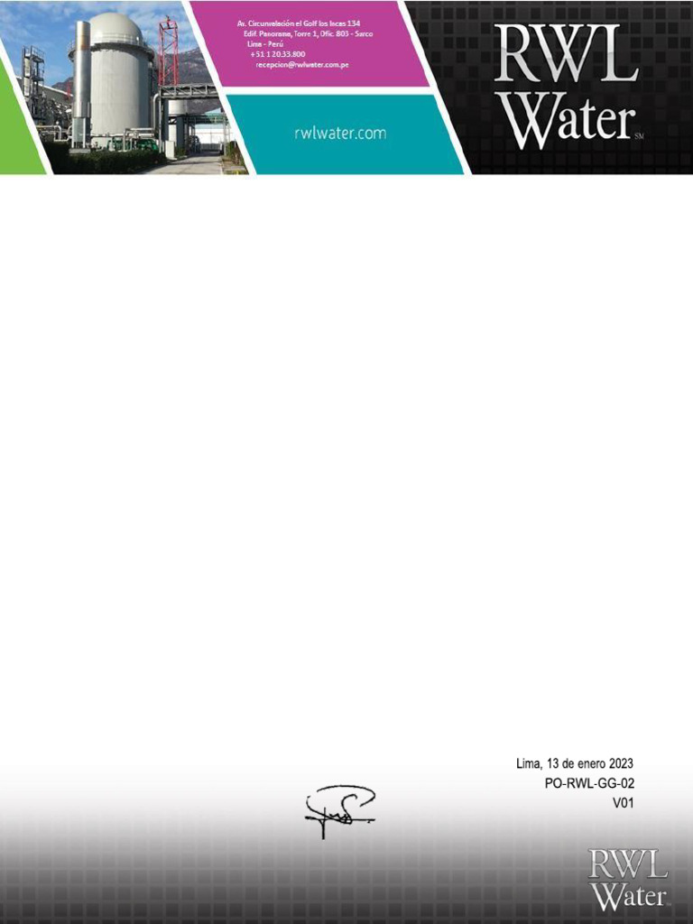 PO-RWL-GG-02 - Politica de Alcohol y Drogas - RWL WATER | PDF