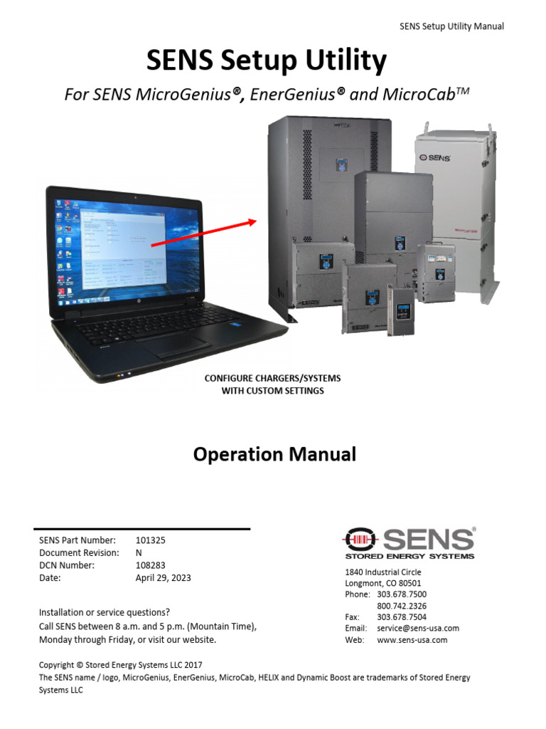 SENS Setup Utility Manual | PDF | Battery Charger | Ip Address
