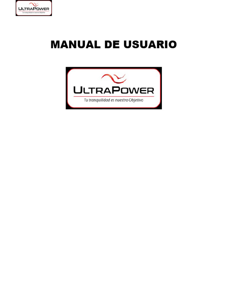 Manual de Usuario Ultrapower | PDF