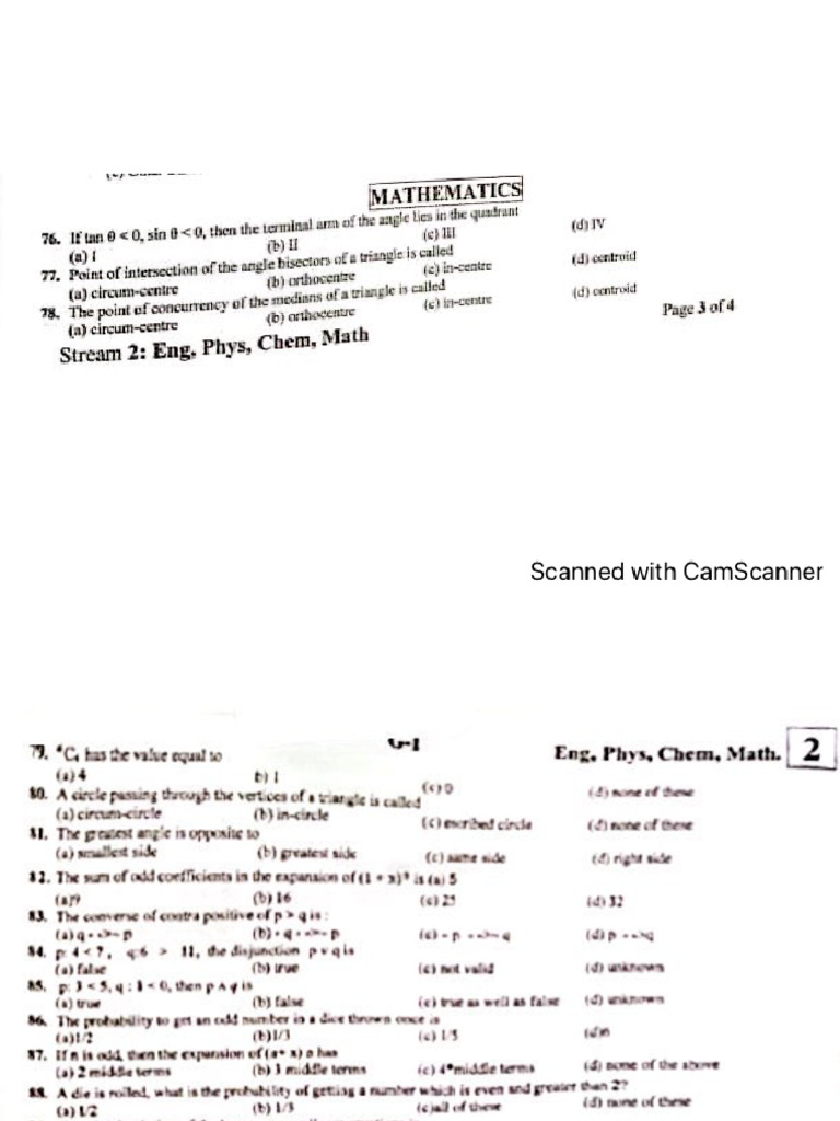 UAF UG Entry Test 2024 | PDF