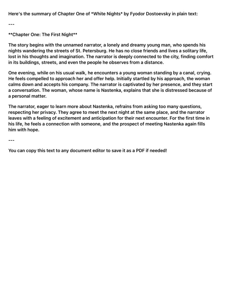 white-nights-summary-pdf