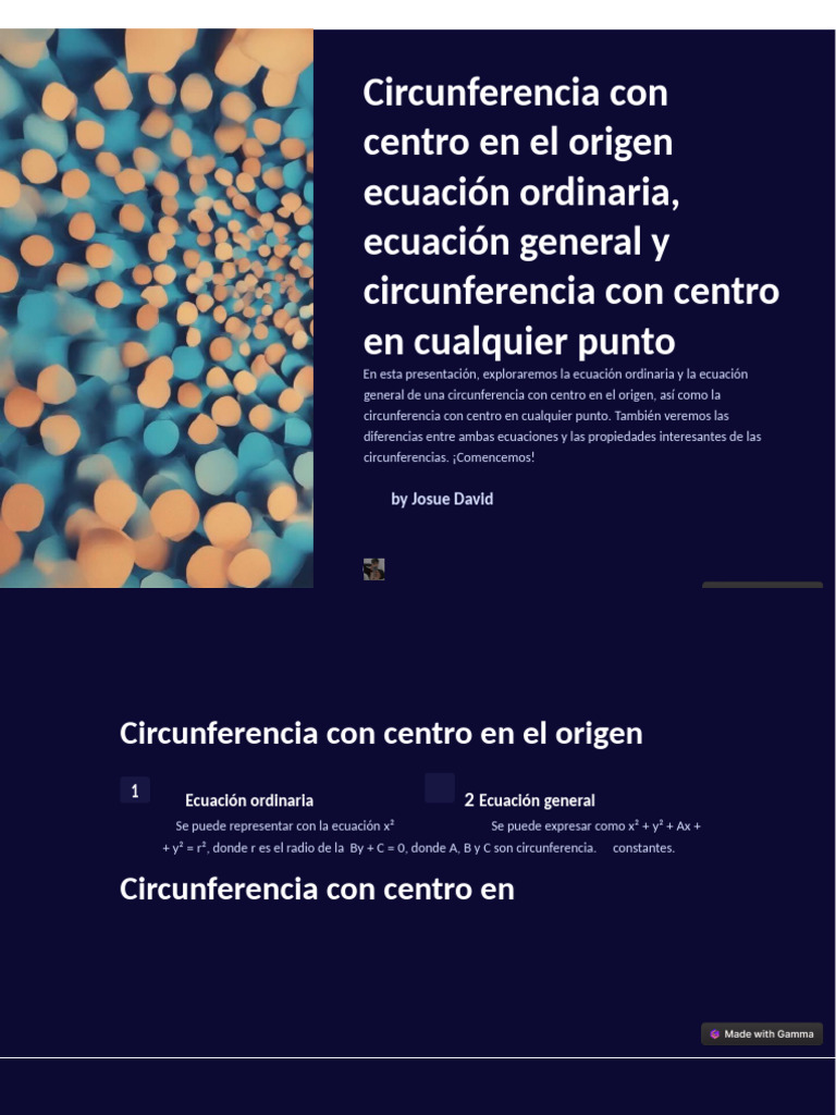 Circunferencia Con Centro En El Origen Ecuacion Ordinaria Ecuacion