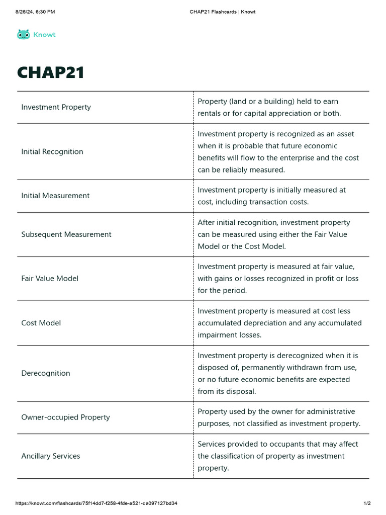 Investment Property Accounting Guide | PDF | Investing | Fair Value