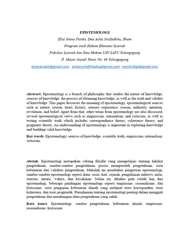 EPISTEMOLOGI PDF