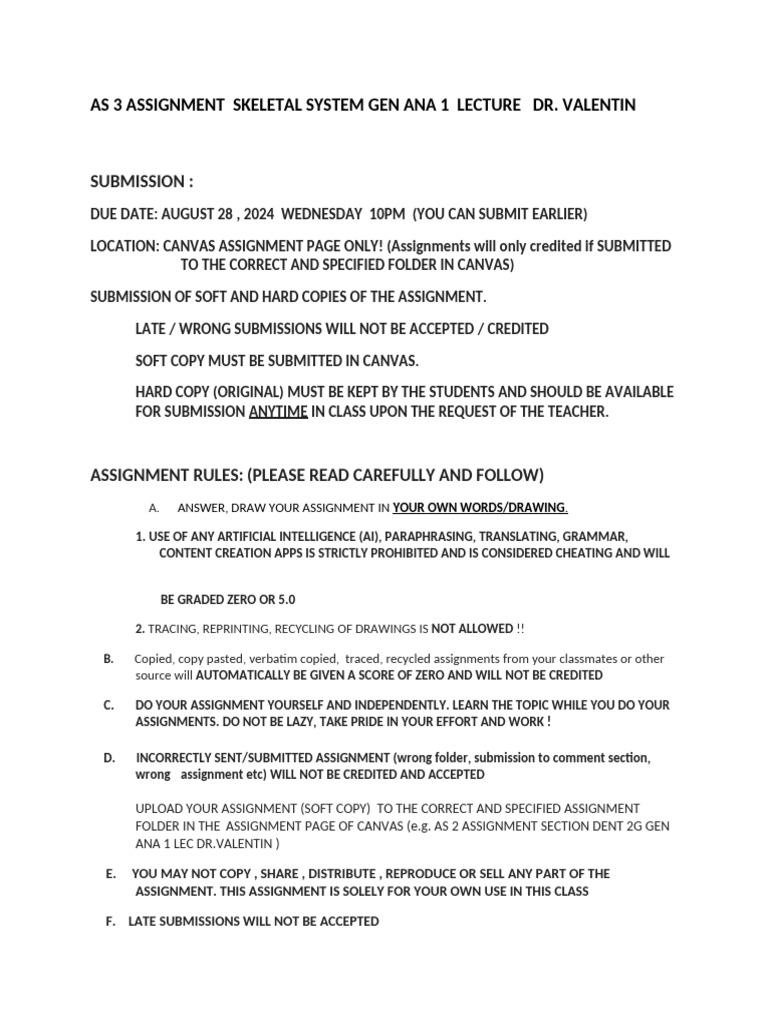 As 3 Assignment Gen Ana 1 Lec DR Valentin 2024-3 | PDF