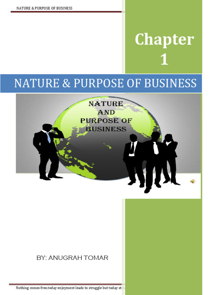 Chapter 1 Nature and Purpose of Business | PDF