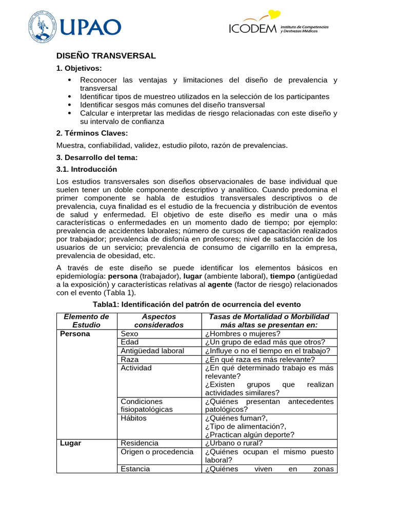 Upao Mod 8. DISEÑO TRANSVERSAL | PDF