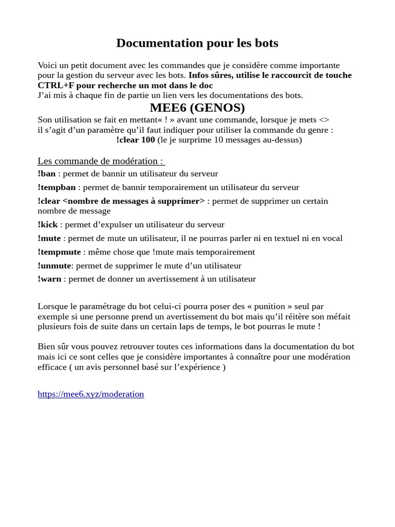 Utilisation Des Bots | PDF