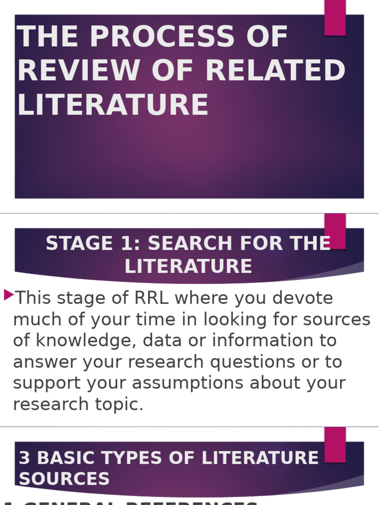 What Are The Process Of Review Of Related Literature