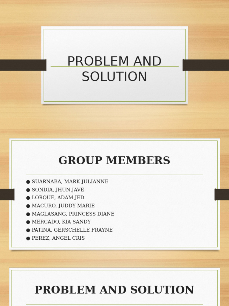Group 4 Problem and Solution | PDF