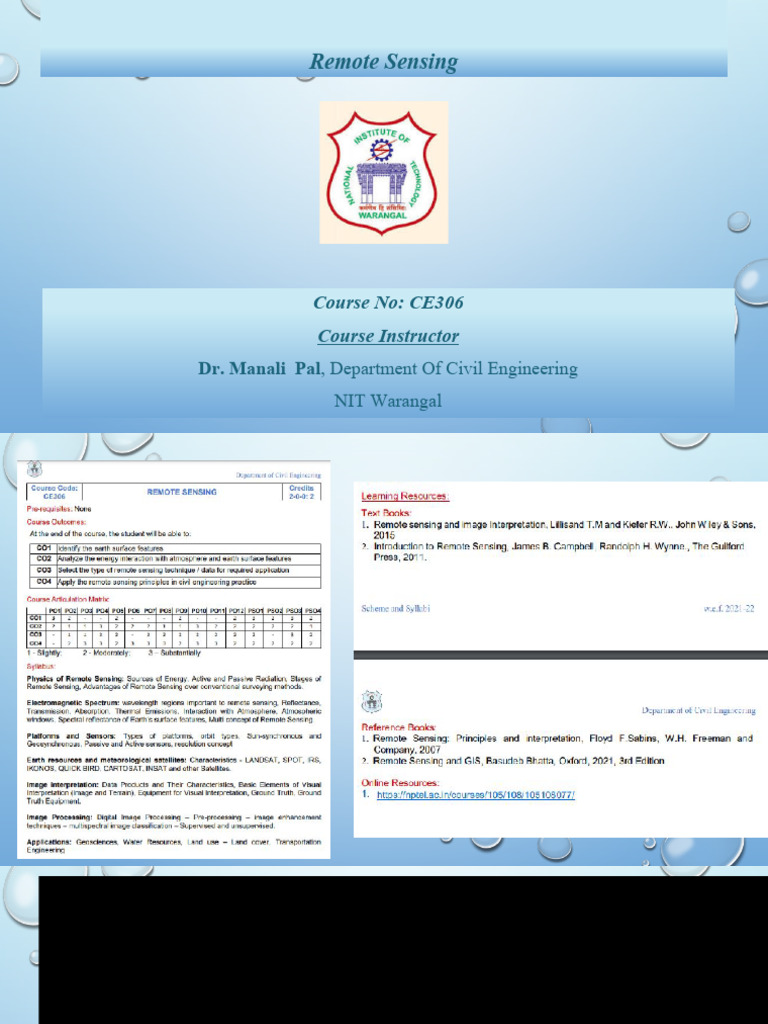 Remote Sensing Final | PDF