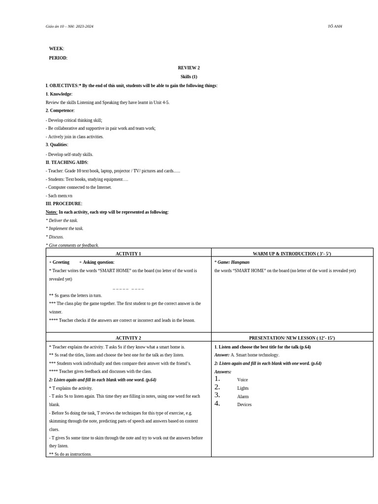 W16 - P46 - Review 2 Skills 1 | PDF