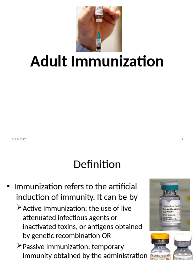 Adult Immunization | PDF