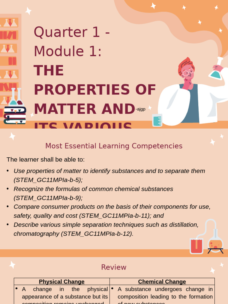Q1 Gen Chem 1 Properties of Matter | PDF