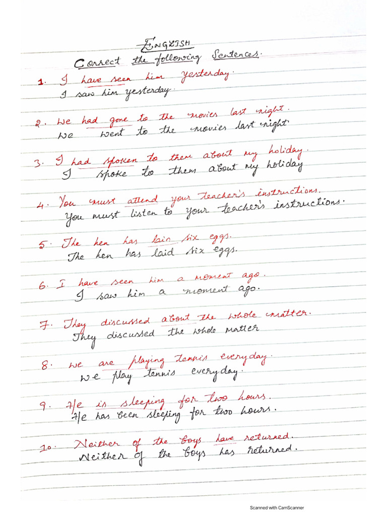 Sentence Correction - 5 | PDF