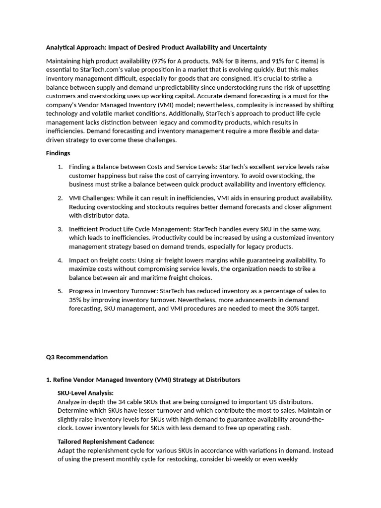 Startech Report | PDF