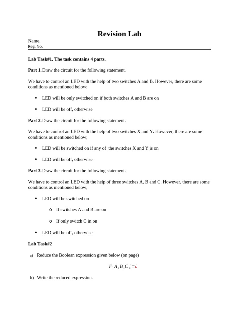 Revision Lab 10 2022 | PDF