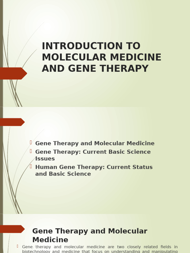 Gene Therapy and Molecular Med | PDF