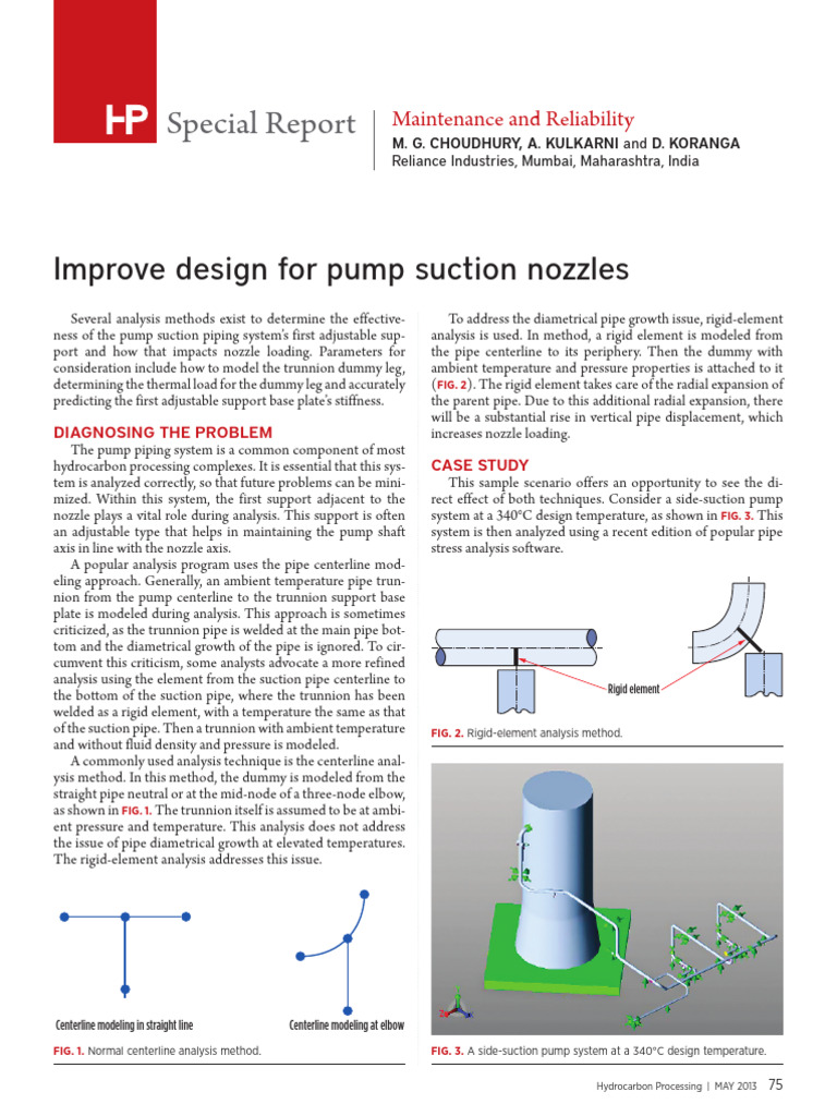 Improve Design For Pump Suction Nozzles | PDF