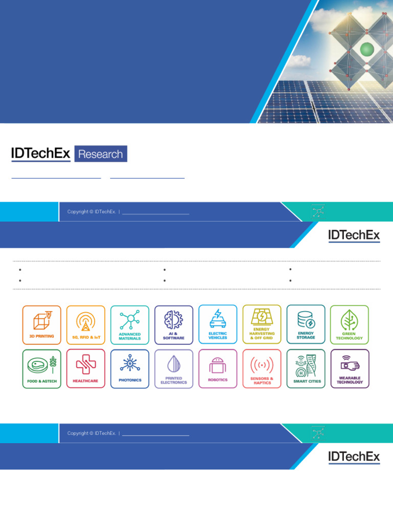IDTechEx Samplepages PerovskitePhotovoltaics20232033 | PDF