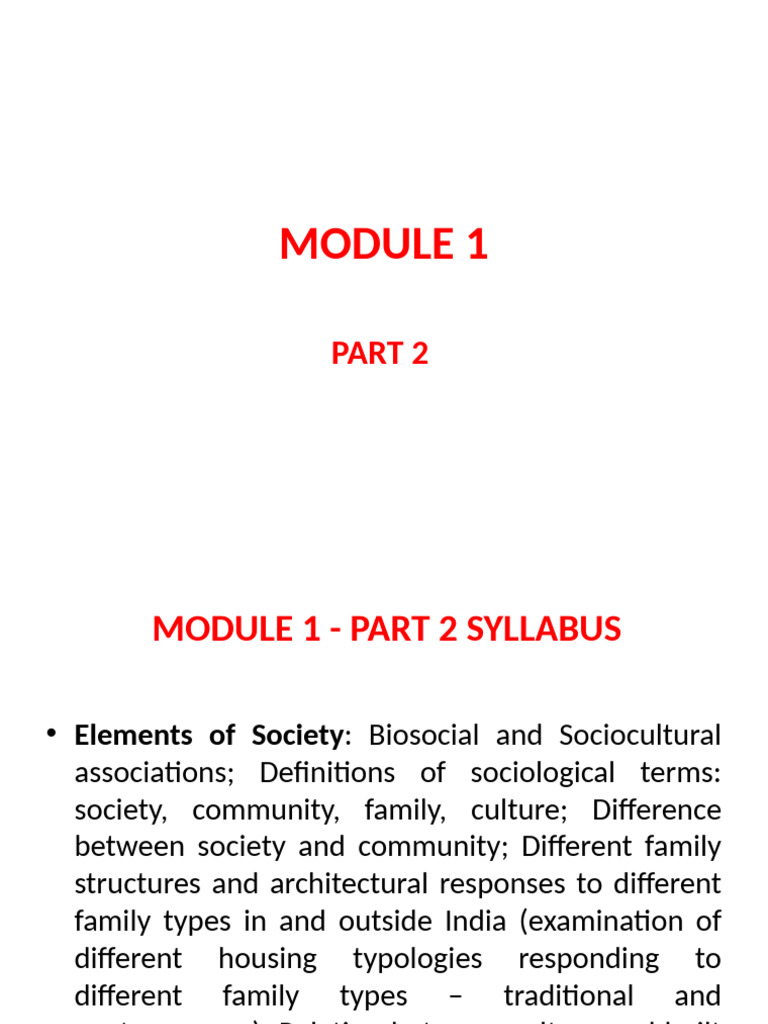 Sociology - Module 1 Part 2 - Ajoy | PDF