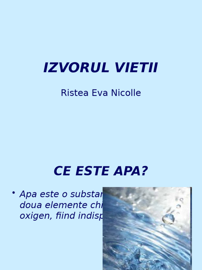 Eva Nicolle Apa Vietii | PDF