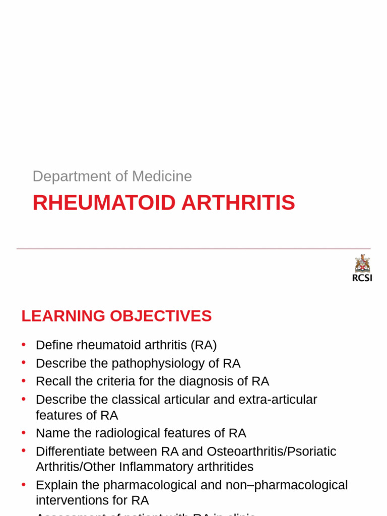 Rheumatoid Arthritis | PDF