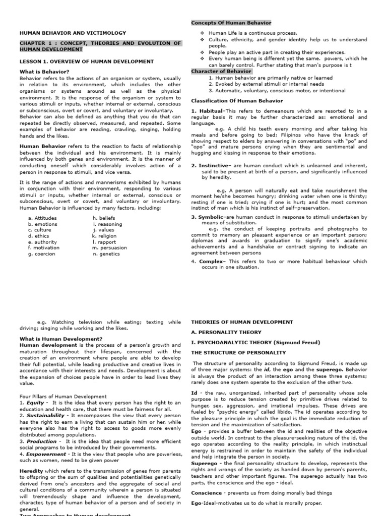 Updated Module For HUMAN BEHAVIOR AND VICTIMOLOGY | PDF