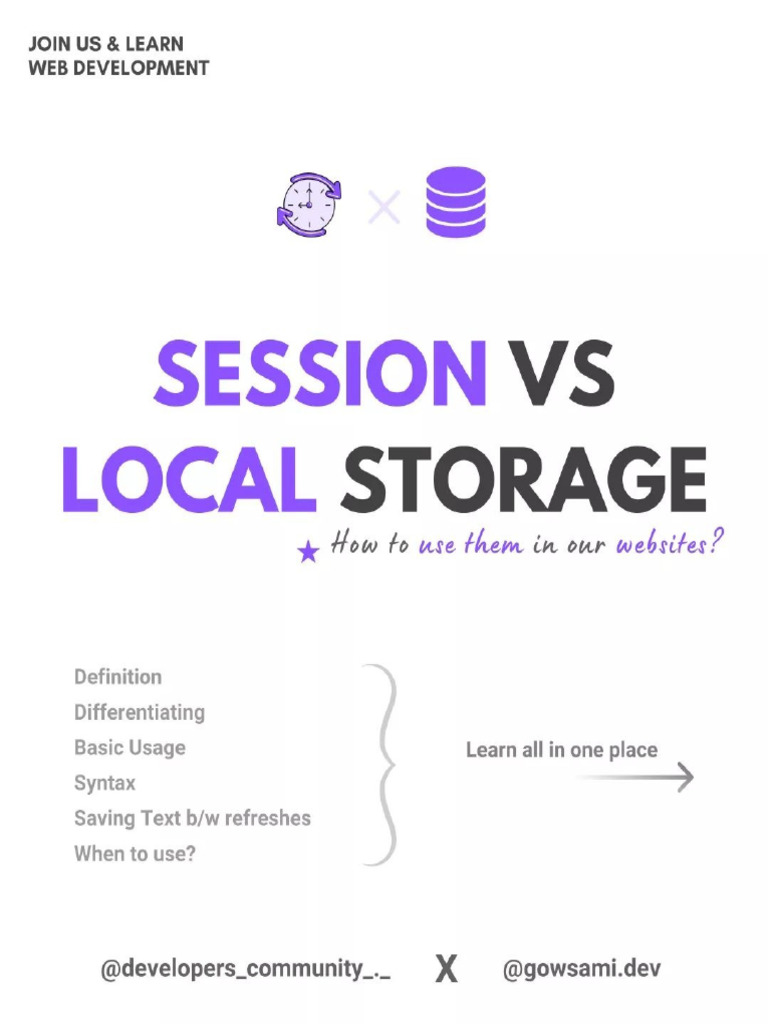 Session storage vs local storage in javascript pdf