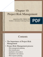 PMBOK Chapter 10 - Risk