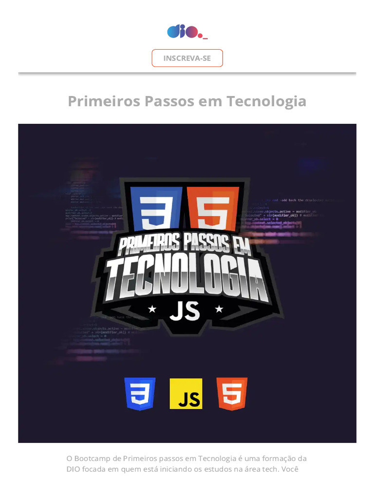 Bootcamp Gratuito em Tecnologia DIO | PDF | Script Java | Carreira e ...
