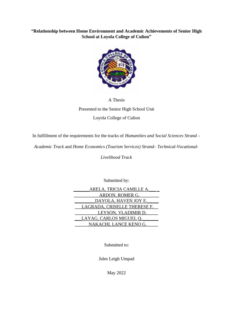 Front Page Format | PDF