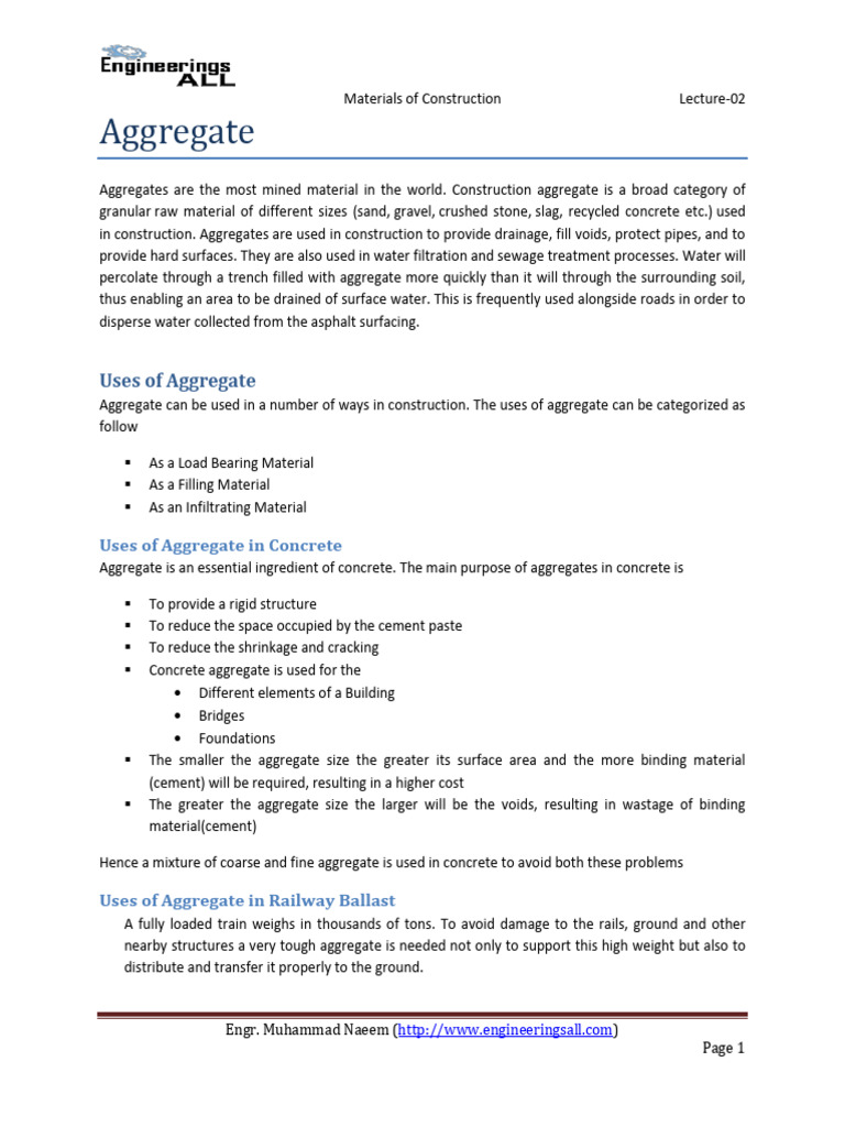 Lecture 02 Aggregates Pdf